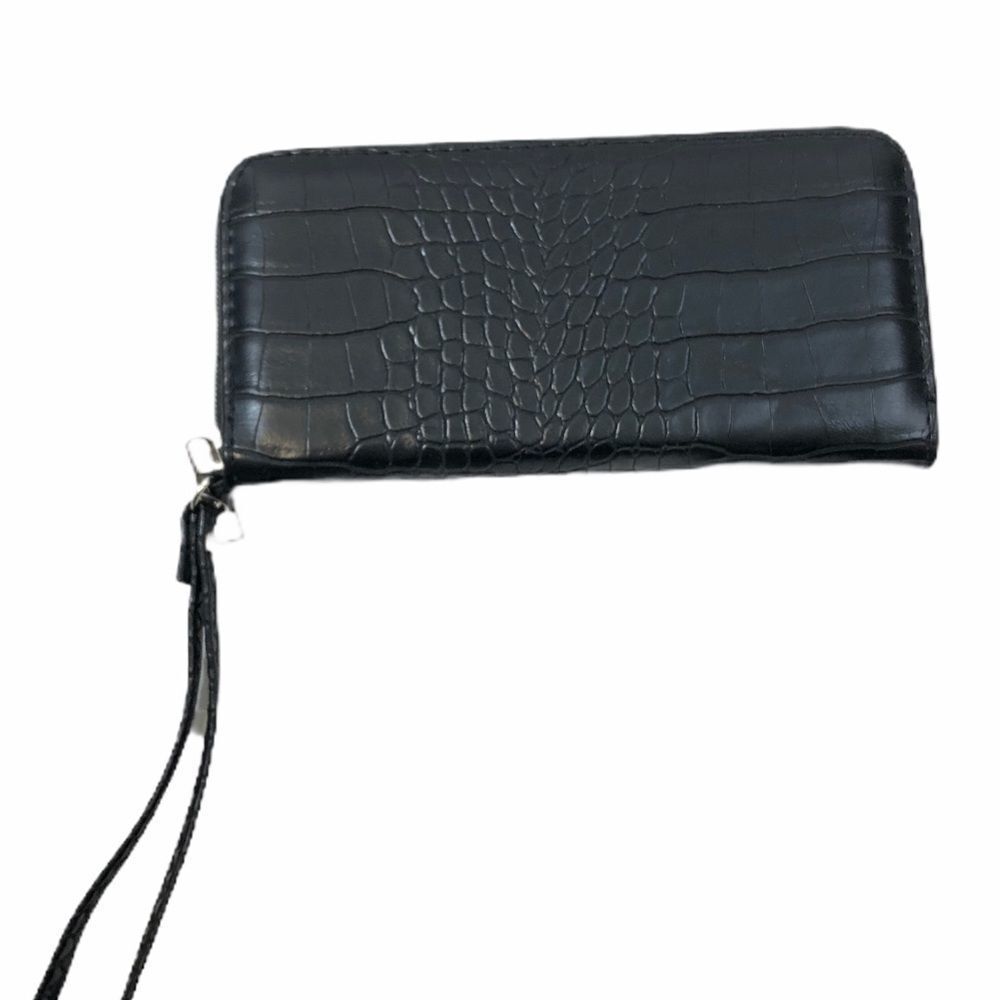 Brand New Faux Black Crocodile Wallet/Wristlet